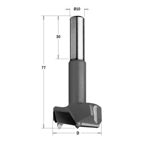 Wiertło puszkowe CMT 370 HM Z2 V2, L 77 mm - D 18-35 mm, RH i LH