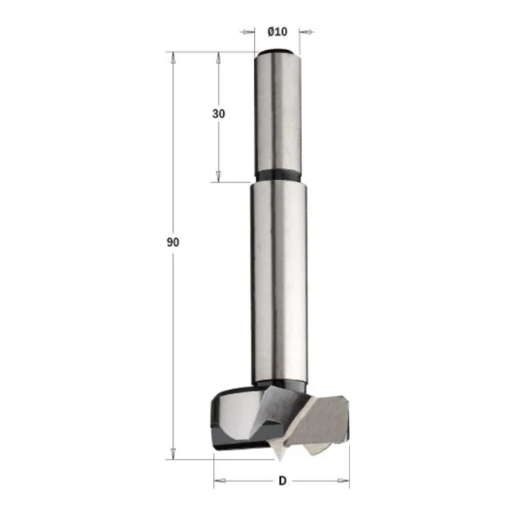 Wiertło puszkowe CMT 512 SP ze stali stopowej, L 90 mm z cylindrycznym uchwytem - D 8-50 mm - zdjęcie 2