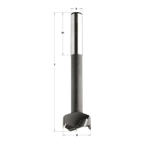 Wiertło puszkowe CMT 513 HM, chwyt 13 mm, L 120-140 mm z cylindrycznym uchwytem - D 15-60 mm - zdjęcie 2