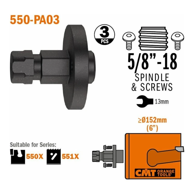 Trzpienie, wiertła prowadzące i adaptery CMT PUSH&LOCK / XTREME FAST do otwornic - zdjęcie 3