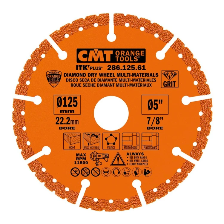 Tarcza wielomateriałowa CMT 286 ITK Plus do szlifierek kątowych - Ø115-230 mm, węglik i diament - zdjęcie 4