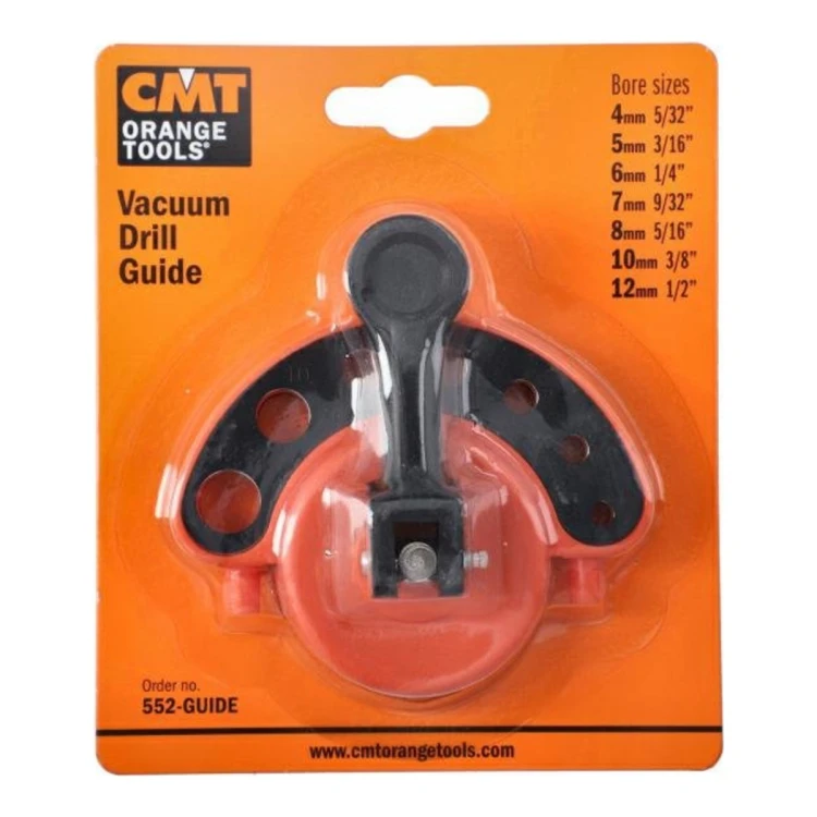 Prowadnica CMT 552-GUIDE do otwornic diamentowych - 7 otworów Ø4-12 mm, z przyssawką