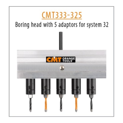 Głowice CMT333 do wierceń pod zawiasy - Blum, Hettich/Würth, uchwyty okienne, system 32