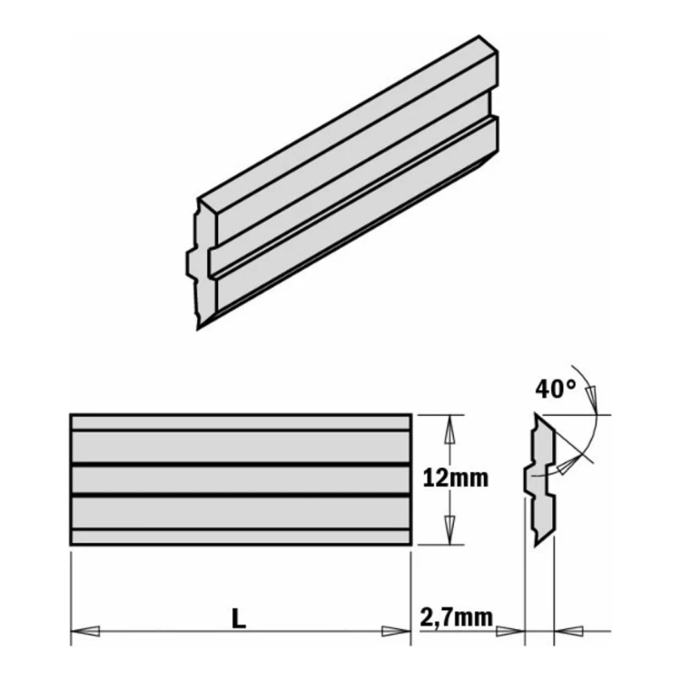 Noże strugające systemowe CMT KS2 HPS do systemu Centrostar - H 12 mm - zdjęcie 4