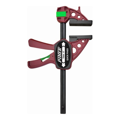 Ścisk jednoręczny PIHER Quick - 15-125 cm, wysięg 8 cm, szyna 19x6,3 mm
