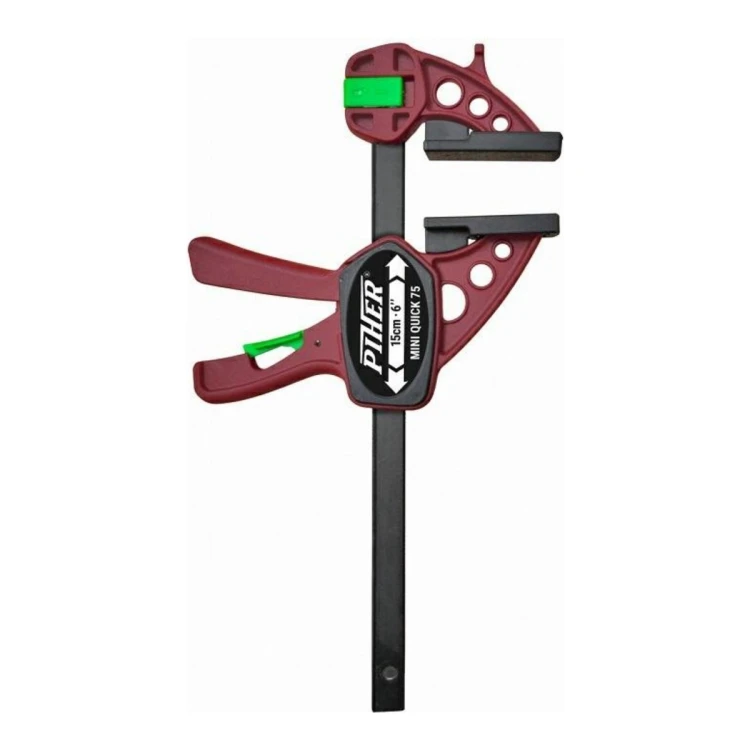 Ścisk jednoręczny PIHER Mini Quick - 15-30 cm, wysięg 6 cm, szyna 13,9x4,4 mm