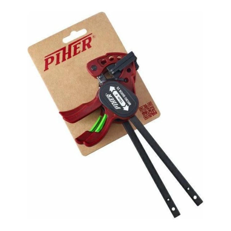Ścisk jednoręczny PIHER Micro Quick - komplet 2 szt. - 10-20 cm, wysięg 5,5 cm, szyna 8x3 mm - zdjęcie 2